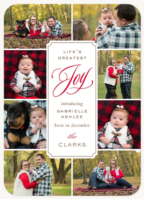 Greatest Joy Personalized Holiday Cards