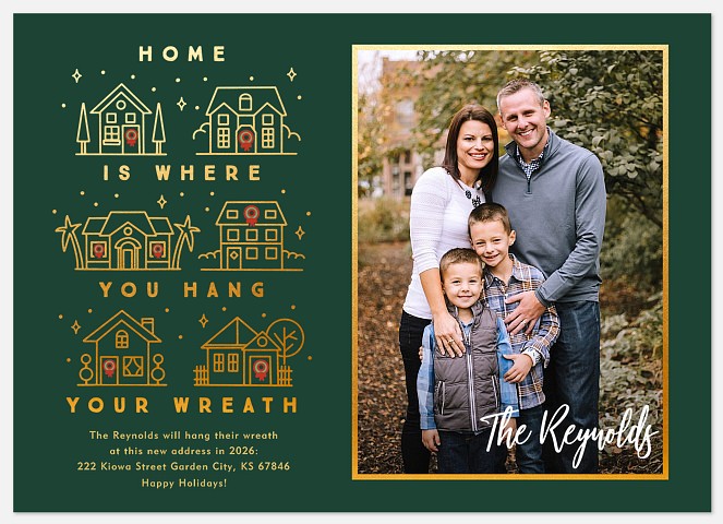 Hang our Wreath Holiday Photo Cards