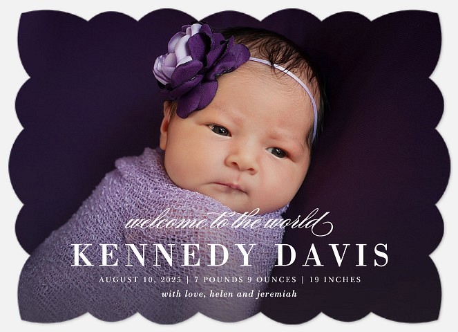 Chic & Stylish Baby Birth Announcements