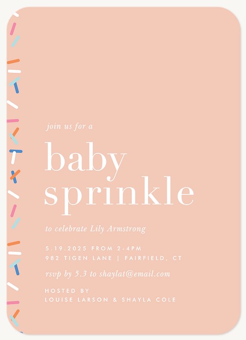 Sweetest Sprinkle Baby Shower Invites