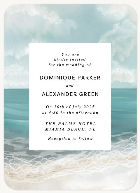 Beach Breeze Wedding Invitations