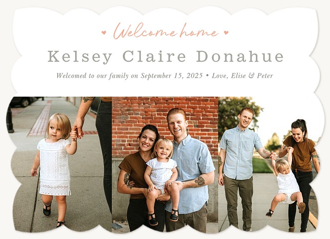 Joyful Homecoming Baby Announcements