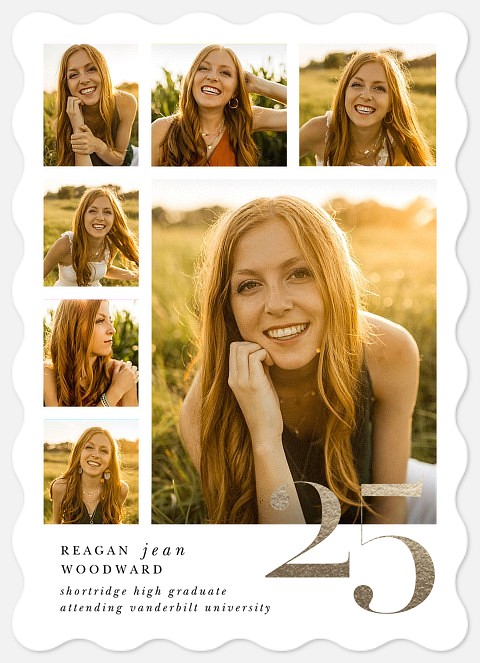 Minimal Grid Graduation Cards