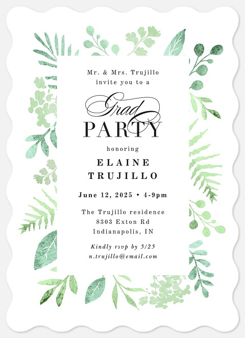Botanical Party Graduation Cards