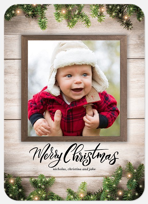 Glistening Pine Holiday Photo Cards