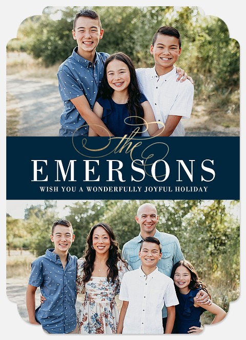 Luxe Name Holiday Photo Cards