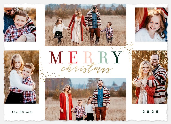 Rainbow Mix Holiday Photo Cards