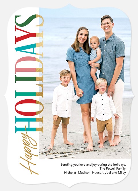 Dipped in Gold Holiday Photo Cards