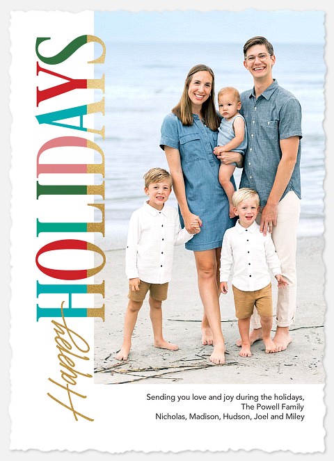 Dipped in Gold Holiday Photo Cards