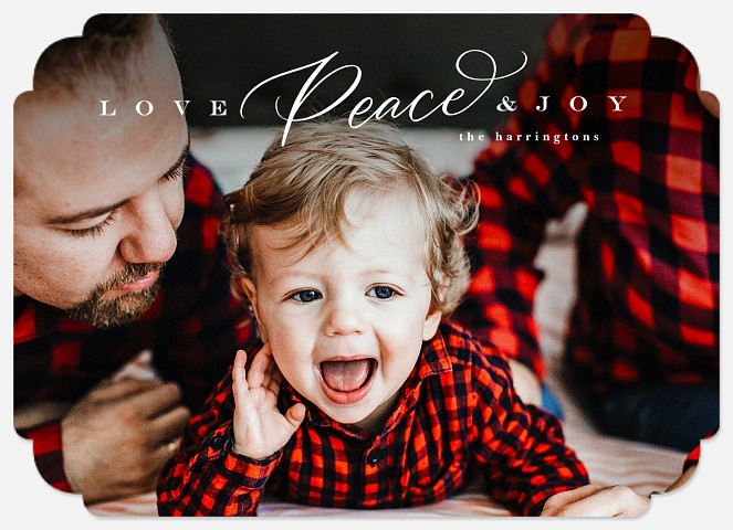 Peaceful Elegance Holiday Photo Cards