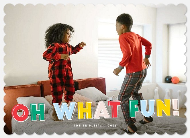Fun Typography Holiday Photo Cards