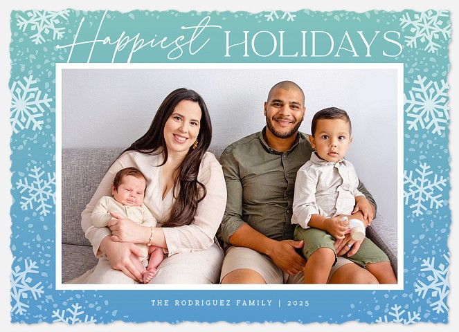 Frosted Winter Holiday Photo Cards