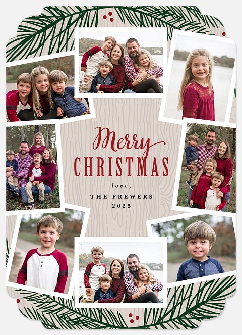 Evergreen Trimmings Holiday Photo Cards