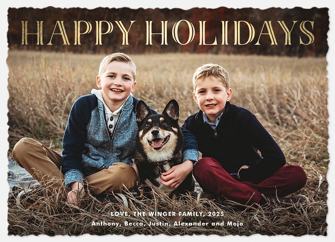 Glimmering Greeting Holiday Photo Cards