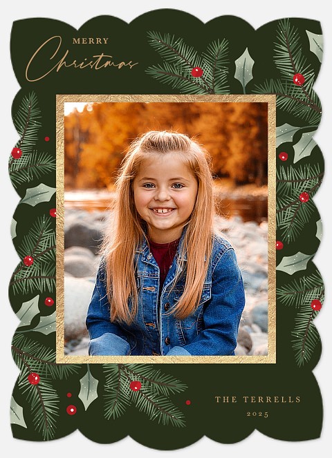 Berry Frame Holiday Photo Cards