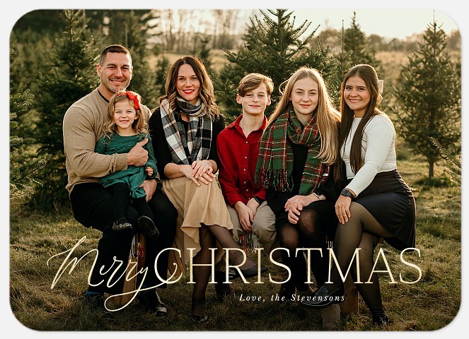 Golden Type Holiday Photo Cards