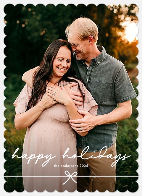 Script & Bow Holiday Photo Cards