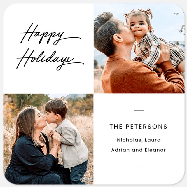 Fourfold Holiday Photo Cards