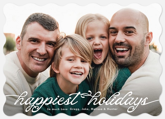 Intertwined Lettering Holiday Photo Cards