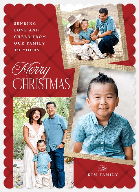 Luxe Trio Holiday Photo Cards