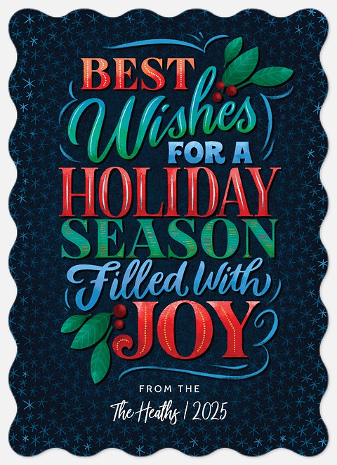 Best Wishes Holiday Photo Cards