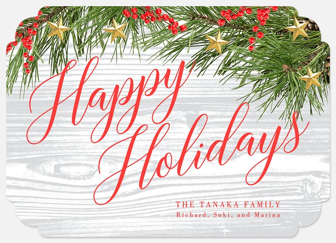 Trimmed Boughs Holiday Photo Cards