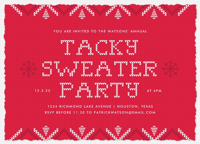 Keep it Tacky Holiday Party Invitations