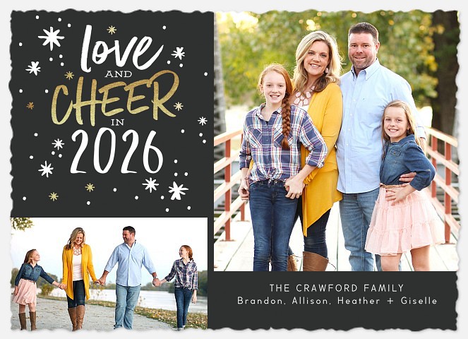 Gilded Cheer Holiday Photo Cards