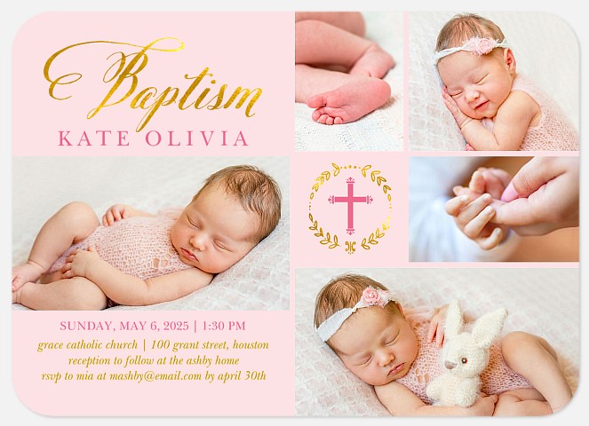 Bright Baptism Baptism Christening Invitations