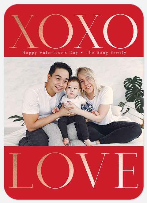 XOXO Love Valentine Photo Cards