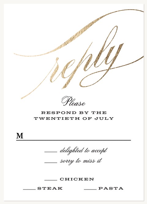 Simply Timeless Wedding RSVP Cards