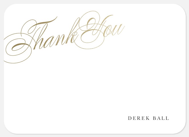 Elegant Calligraphy Thank You Cards 