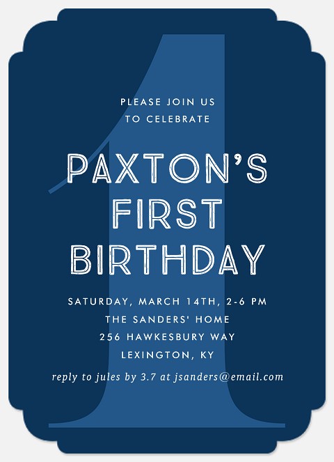 Simply One Kids' Birthday Invitations