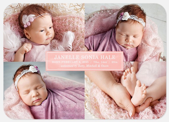 Watercolor Arrival Baby Birth Announcements