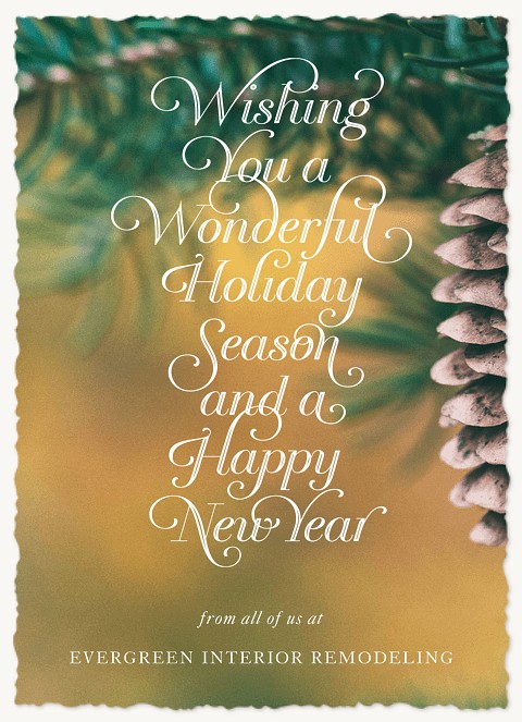 Pine Bough Business Holiday Cards