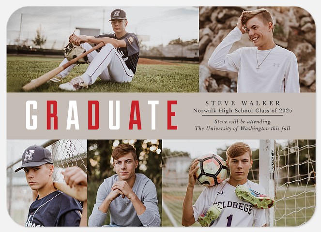 Multicolored Prep Graduation Cards