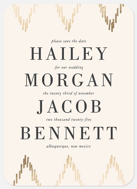 Chevron Elegance Save the Date Photo Cards