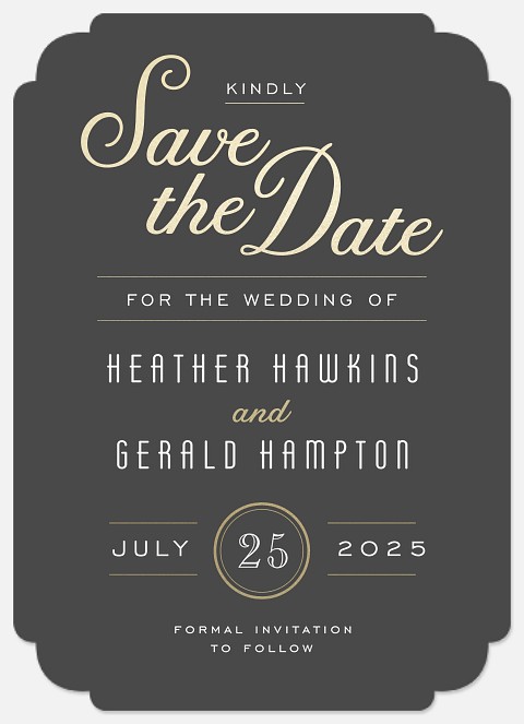 Deco Charm Save the Date Photo Cards