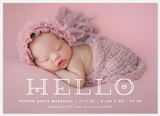 Little Beloved Baby Birth Announcements