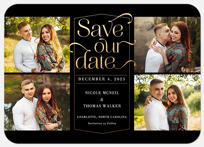 Sophistication Save the Date Photo Cards