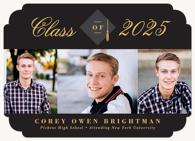 Golden Graduation Graduation Announcements