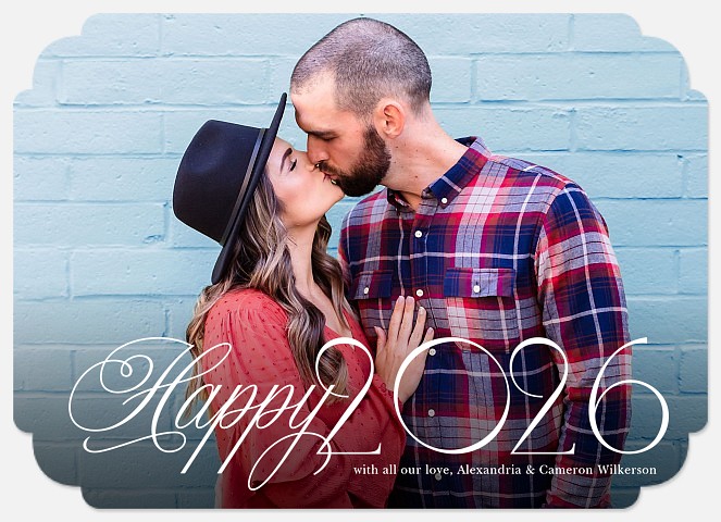 Elegant Year Holiday Photo Cards