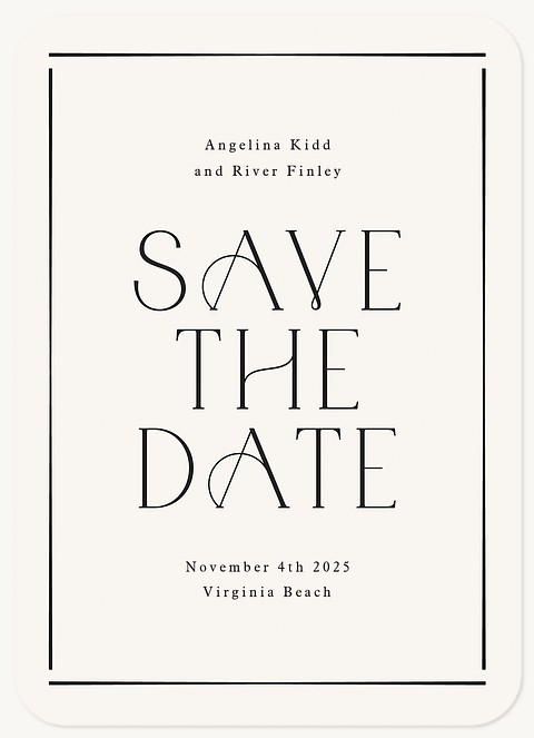 Simple & Chic Save the Date Cards