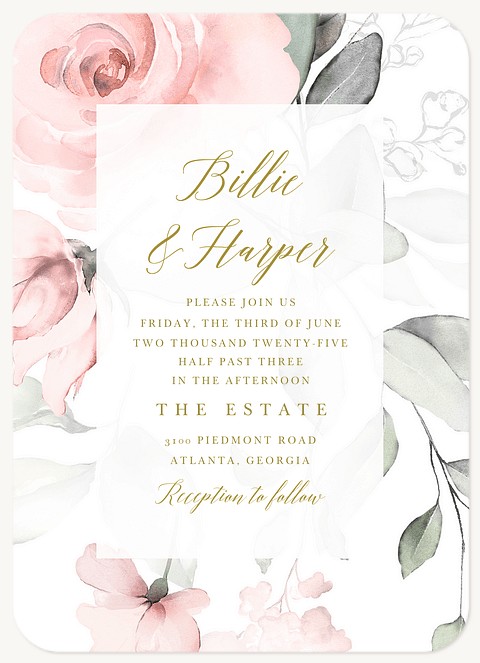 Delicate Blossoms Wedding Invitations