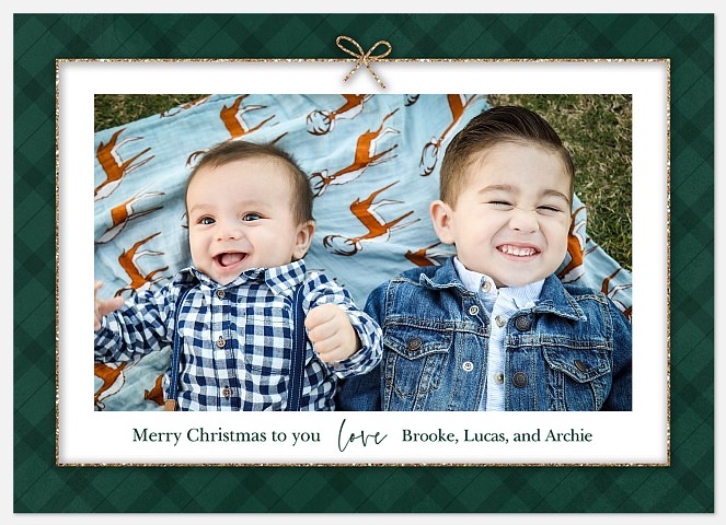 Plaid Present Holiday Photo Cards