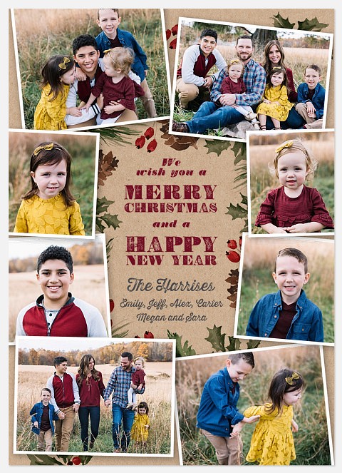 Natural Charm Holiday Photo Cards
