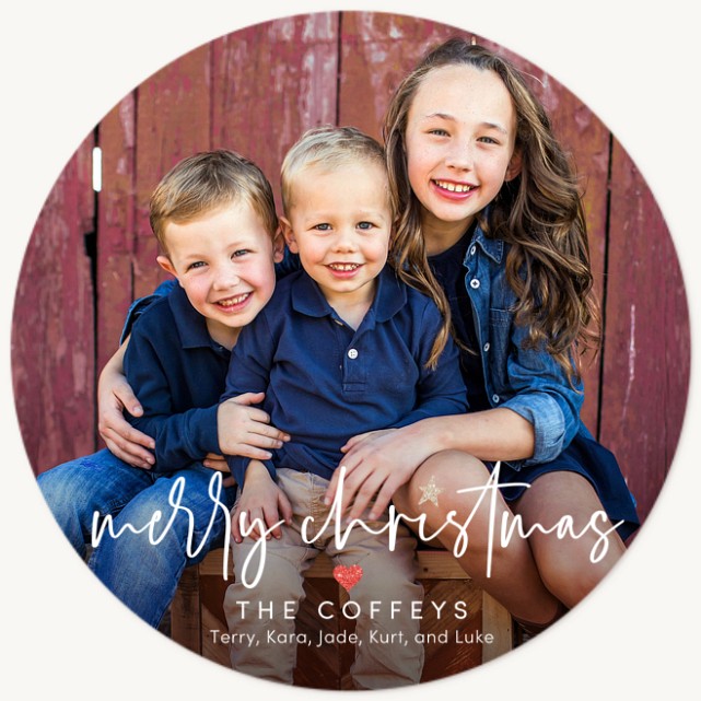 Star & Heart Personalized Holiday Cards