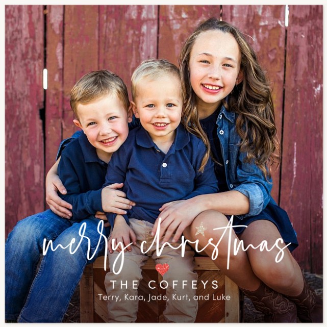 Star & Heart Personalized Holiday Cards