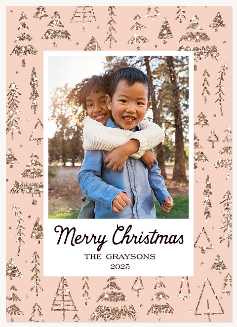Luxe Forest Personalized Holiday Cards