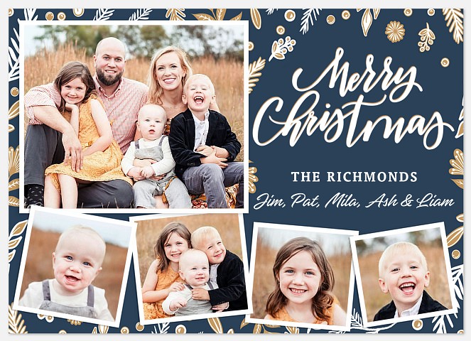 Festive Slate Holiday Photo Cards